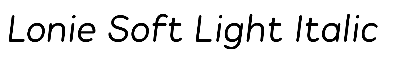 Lonie Soft Light Italic